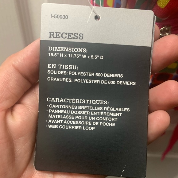 Dickies pink with dots backpack - Picture 2 of 3